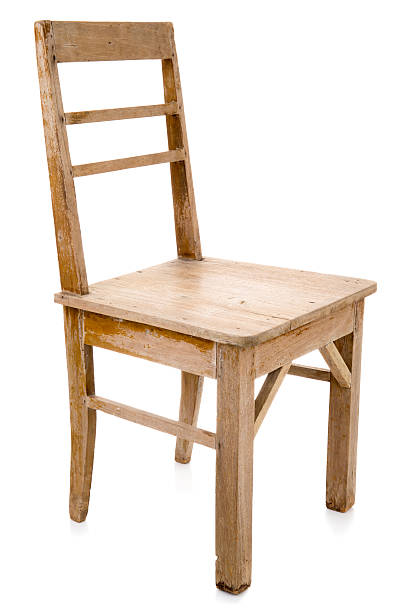 istock dirty old wooden chair isolated on white 477267782