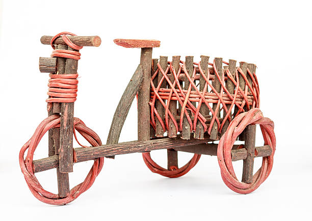 istock Potted plants, bicycles, tricycles on White background 477272490