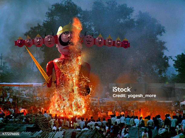 Statue Von Demon Ravan Bildnis In Dussera Dusera Festival Indien Stockfoto und mehr Bilder von Ravana