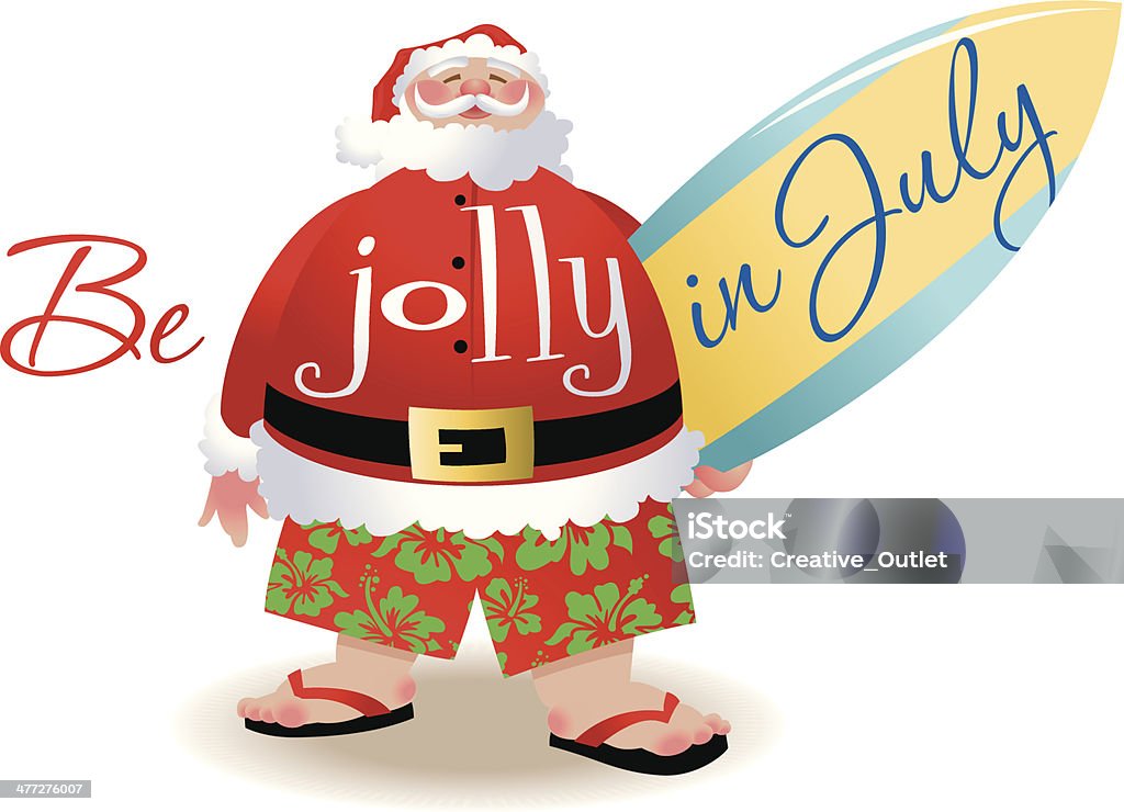 Jolly Heading Christmas In July stock vector