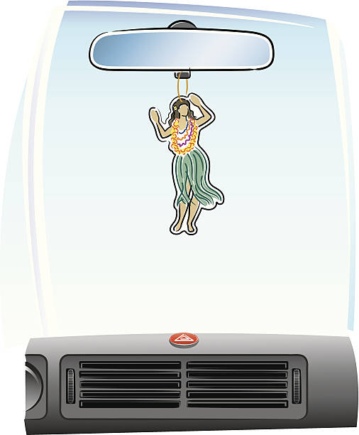 illustrazioni stock, clip art, cartoni animati e icone di tendenza di hula purificatore d'auto - 2011
