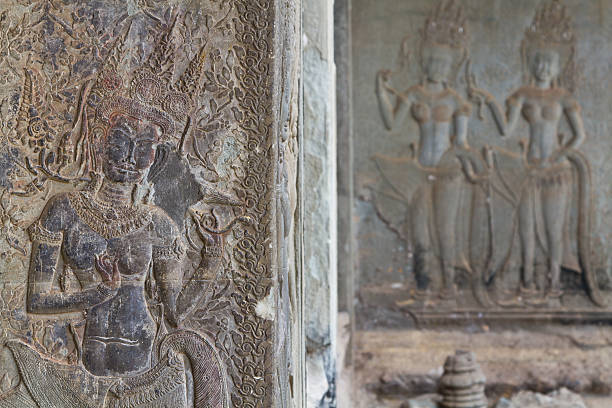 istock Apsara Dancing Carvings at Angkor Wat Wall, Cambodia 477281741