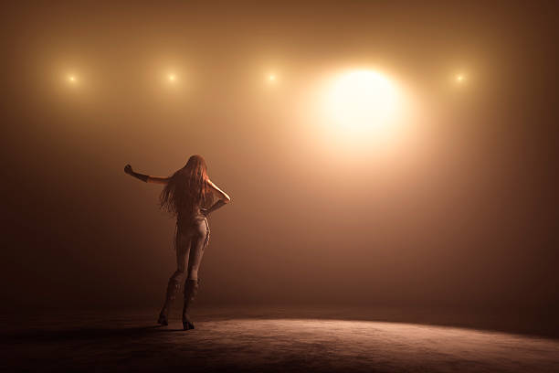 Female singer on the stage
