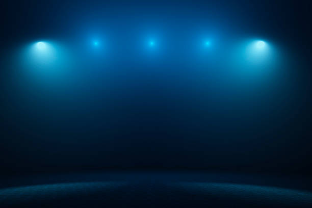 empty stage with spotlights - strålkastare bildbanksfoton och bilder