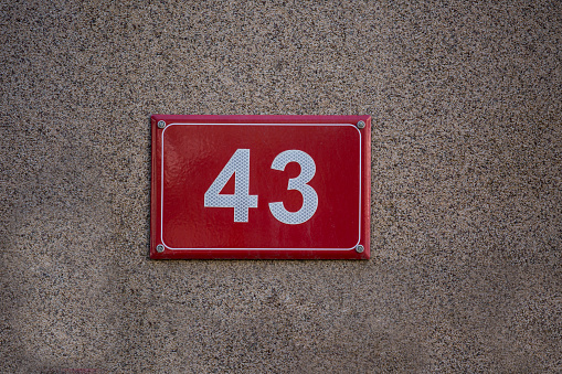 Sign of the Number 43