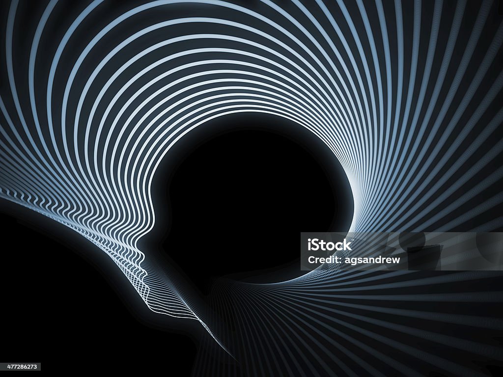 Soul Geometry Propagation Geometry of Soul series. Abstract design made of profile lines of human head on the subject of education, science, technology and graphic design Abstract Stock Photo