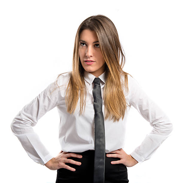 istock Businesswoman over white background 477286843