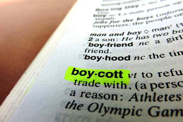 bojkot-definicja słownika - boycott zdjęcia i obrazy z banku zdjęć