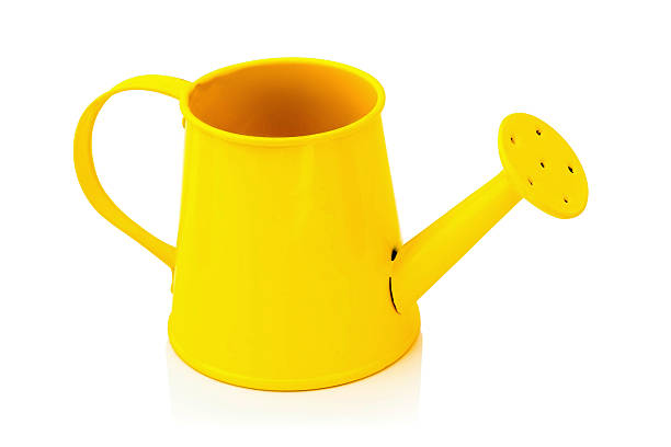 istock yellow watering pot on White background 477288180