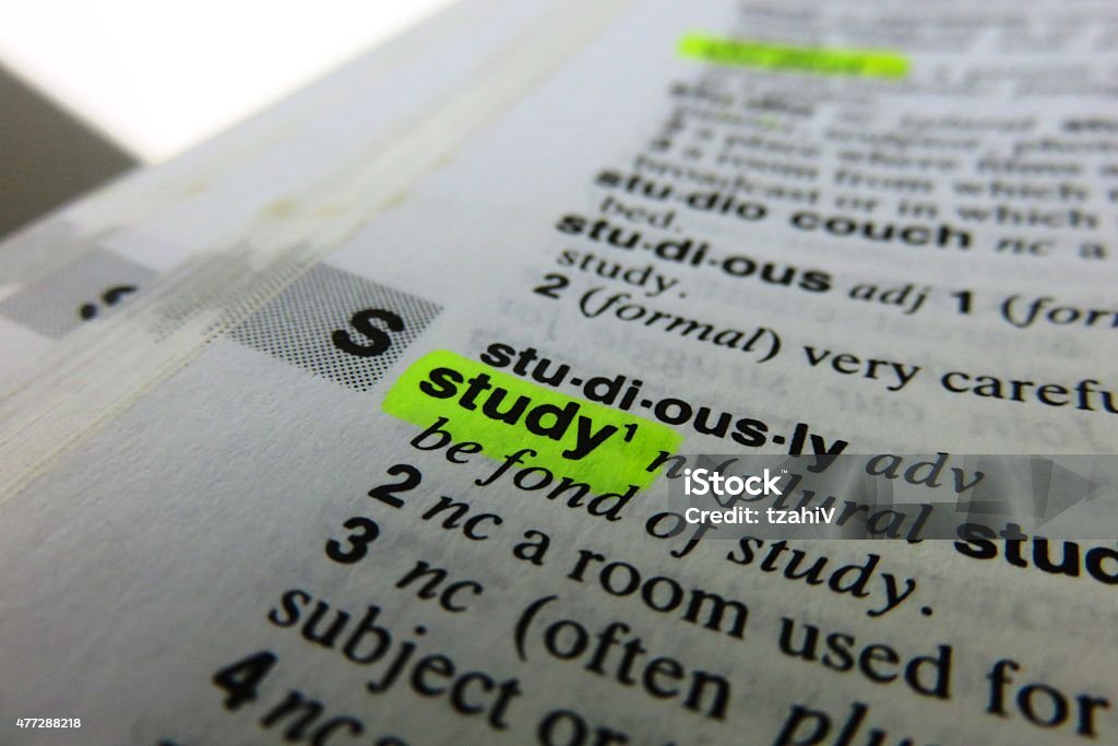 Study Dictionary Definition Stock Photo - Download Image Now - 2015 ...