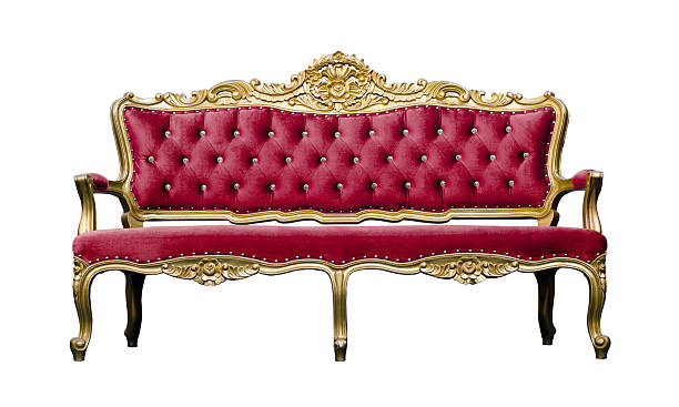 istock luxury red sofa Armchair isolated on white background 477290337