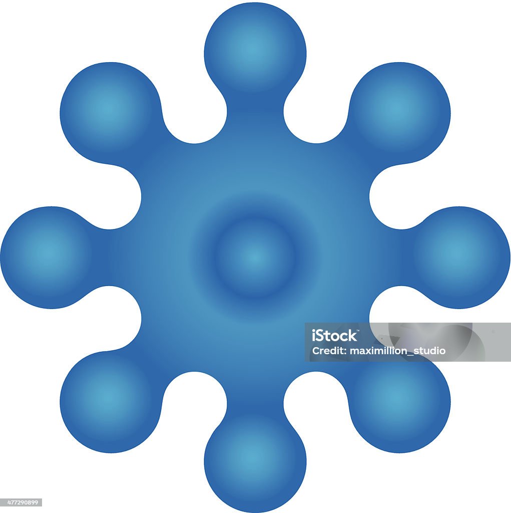 Virus bacretia forma illustrazione vettoriale logo computer electrical - arte vettoriale royalty-free di AIDS