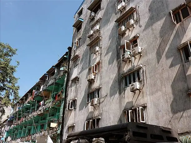 Photo of Downtown apartment buildings, Yangon Myanmar