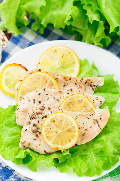 istock Chicken breast with lemon and garlic 477294087