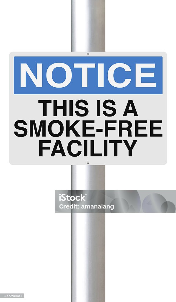 Local de trabalho livre de fumo - Foto de stock de Figura para recortar royalty-free