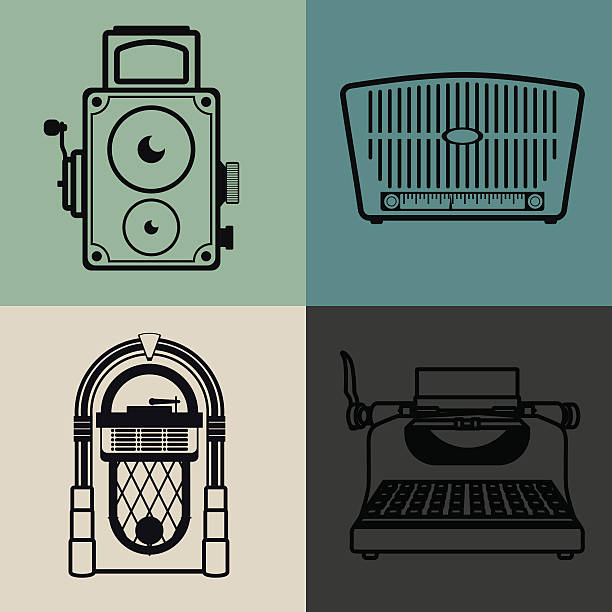 retro-design. - jukebox icon stock-grafiken, -clipart, -cartoons und -symbole