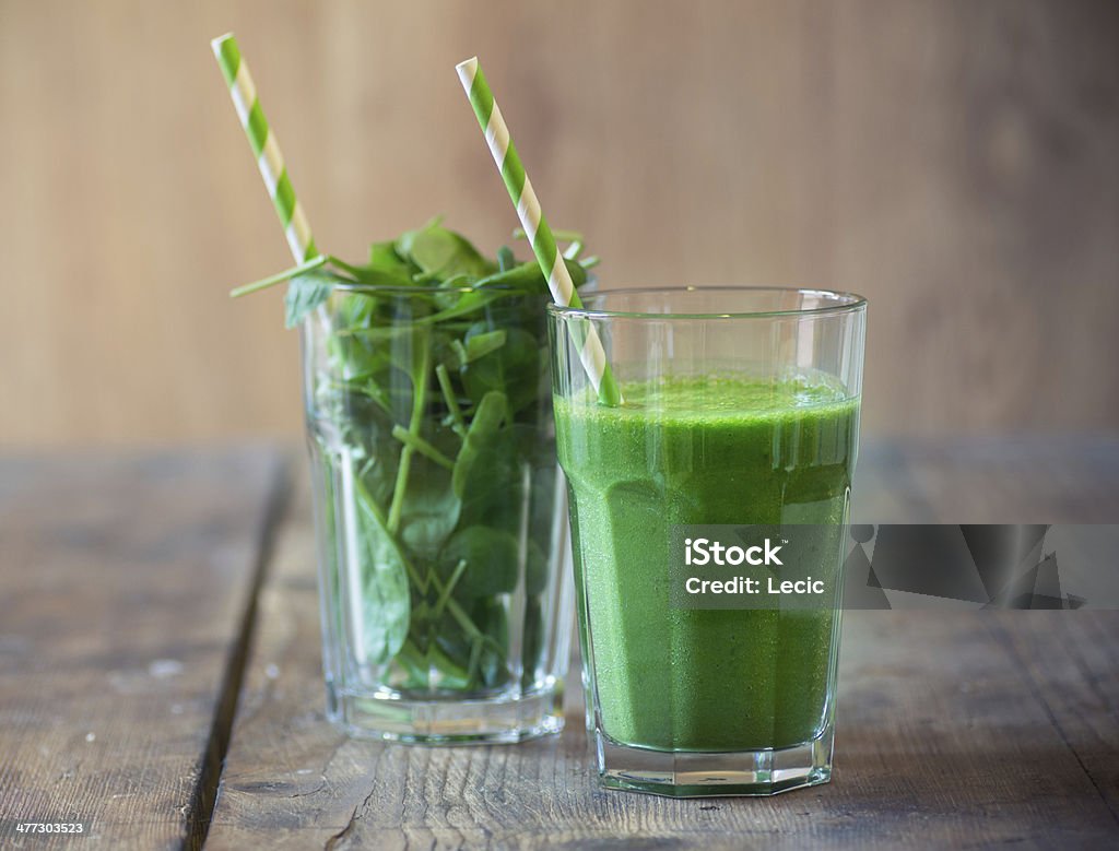 Spinach smoothie Basil Stock Photo