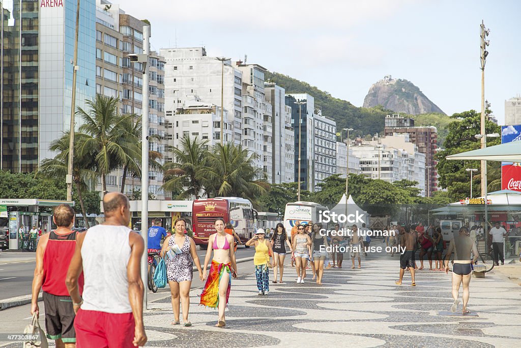 Acera de la playa de Copacabana - Foto de stock de Acera libre de derechos