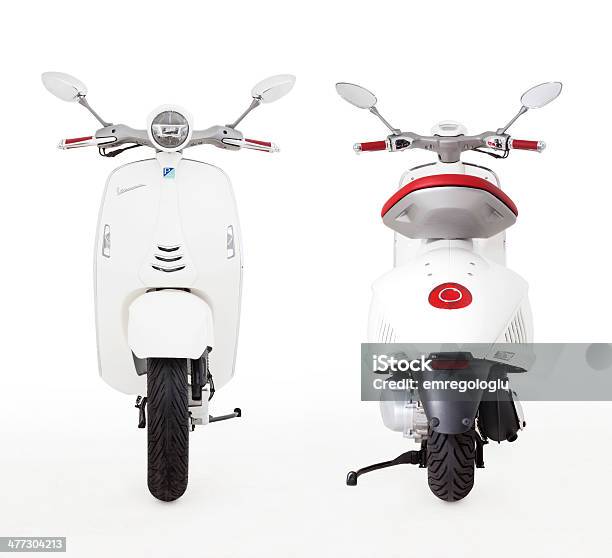 Vespa 946 Front And Rear View Stock Photo - Download Image Now - Front View, Motorcycle, Vespa - Brand Name