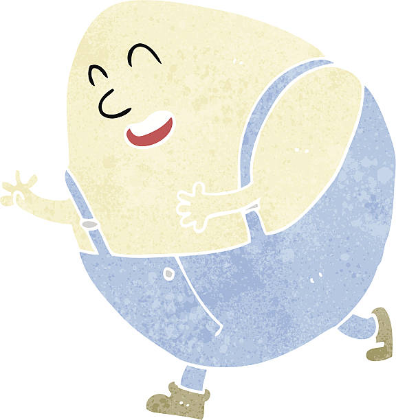 ilustrações de stock, clip art, desenhos animados e ícones de mulher humpty dumpty ovos carácter - humpty dumpty