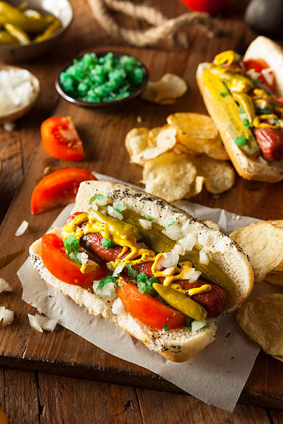 istock Homemade Chicago Style Hot Dog 477315108