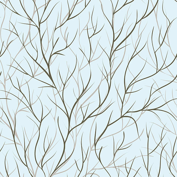 Beautiful seamless background with tree branches. Beautiful seamless background with tree branches. Perfect background greeting cards and invitations to the wedding, Christmas, New Year and other seasonal holidays tree repetition single flower flower stock illustrations
