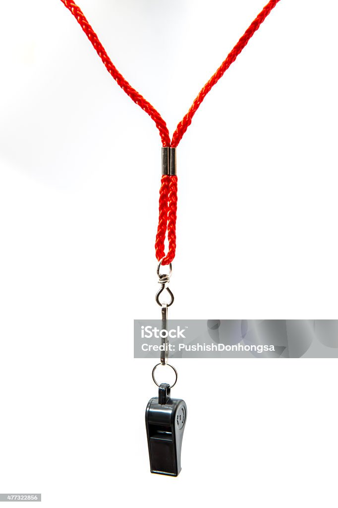 black whistle black whistle isolated on a white background Whistling Stock Photo