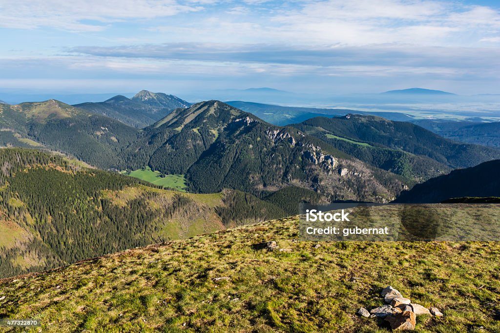 Mountain range in the Western Tatras Landscape Tatra mountain range as seen on the morning of spring season 2015 Stock Photo