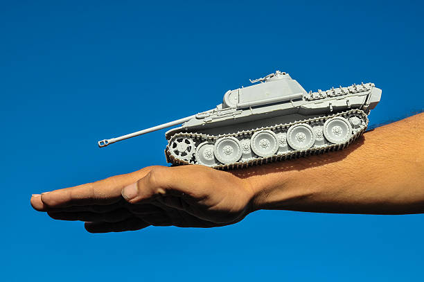 istock Old Ancient Vinatge Figurine Model Gray Tank 477323495