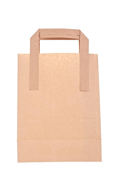 istock Paper shopping bag isolated on white 477323625