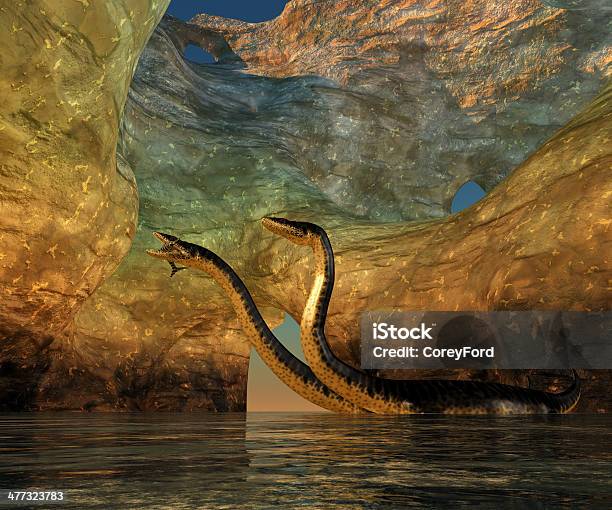 Plesiosaurus Пещера — стоковые фотографии и другие картинки Динозавр - Динозавр, Море, Большой