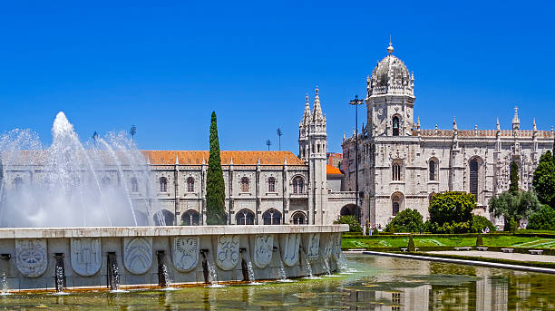 istock Jeronimos monastery seen from the Imperio garden in Lisbon 477327687
