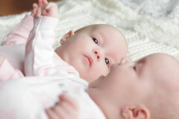 istock Twin baby girls 477330705