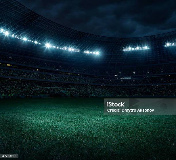 Stadion Piłkarski - zdjęcia stockowe i więcej obrazów Stadion - Stadion, Piłka nożna - Sport drużynowy, Ciemny