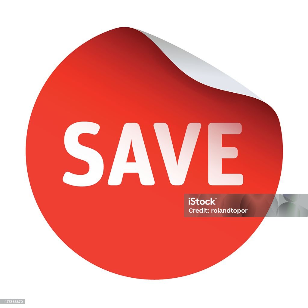 Open/save Sticker Red Vector Sticker Text Save Stock Illustration - Download Image Now ...