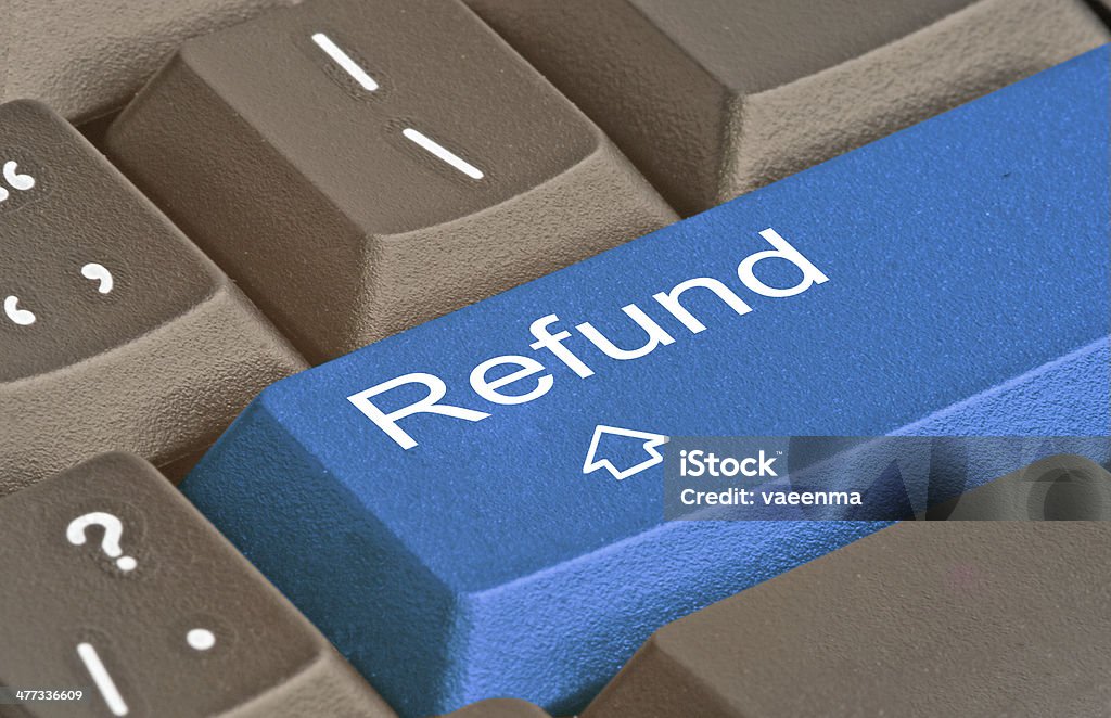 keyboard with hot key for refund Refund Stock Photo