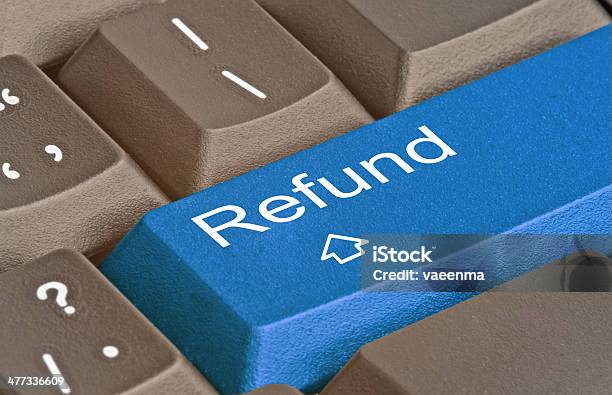 Keyboard With Hot Key For Refund Stock Photo - Download Image Now - Refund, Bank - Financial Building, Banking