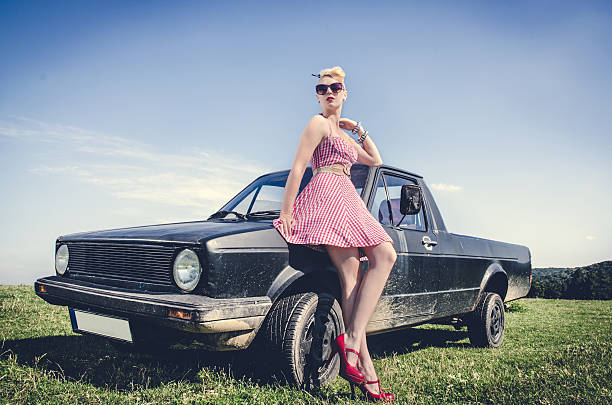 istock Vintage style female model posing 477339074