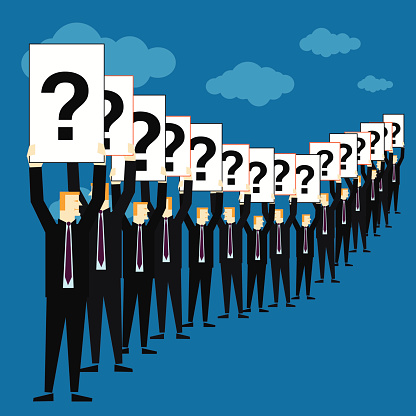 Questions Mark Queue Question Queue Stock Illustration - Download Image Now - 2015, Adult ...