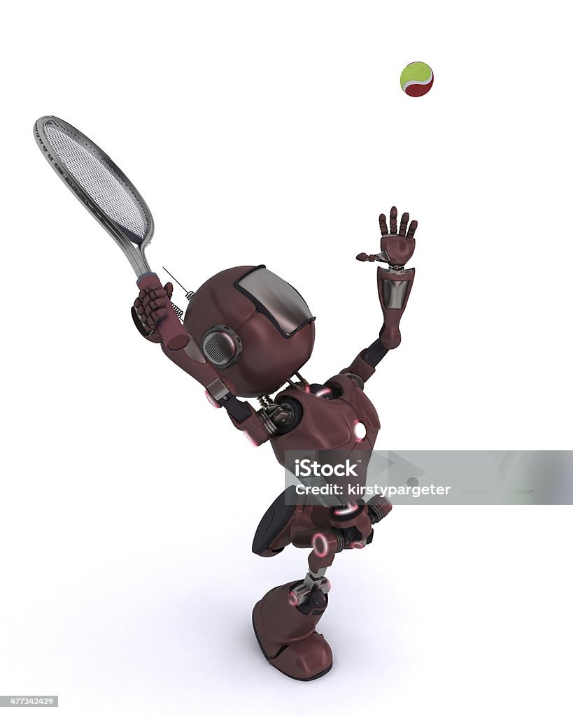 Android jugando al tenis - Foto de stock de Adulto libre de derechos