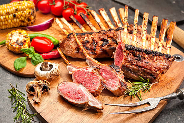 istock Grilled Rack of lamb 477342600