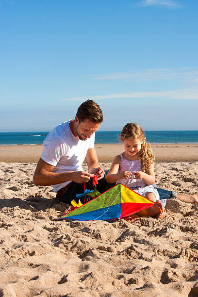 Father and Daughter with Kite
