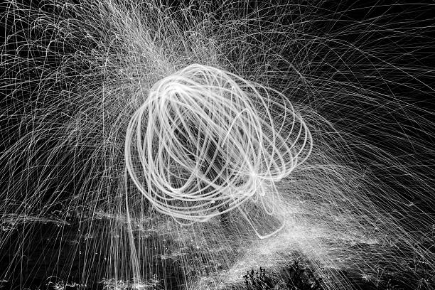 istock Showers of hot glowing sparks 477343411