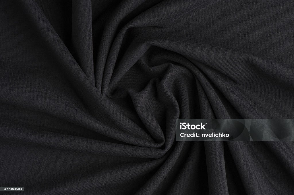 Spiral folds on black cloth Spiral folds on black cloth. High resolution texture Abstract Stock Photo