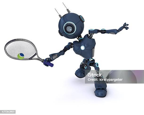 Android W Tenis - zdjęcia stockowe i więcej obrazów Robot - Robot, Tenis, Bekhend
