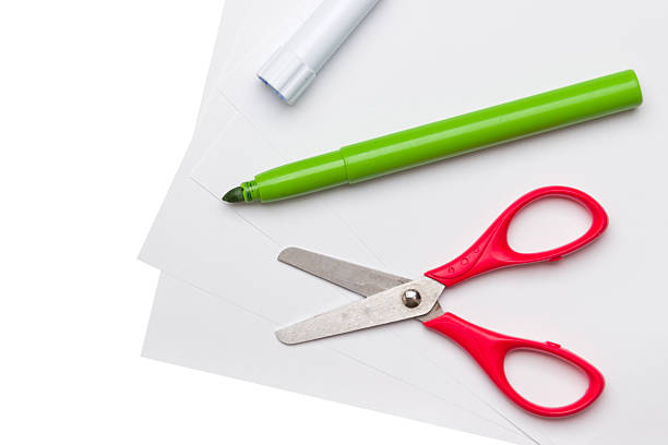 istock Felt pens and scissor 477344095