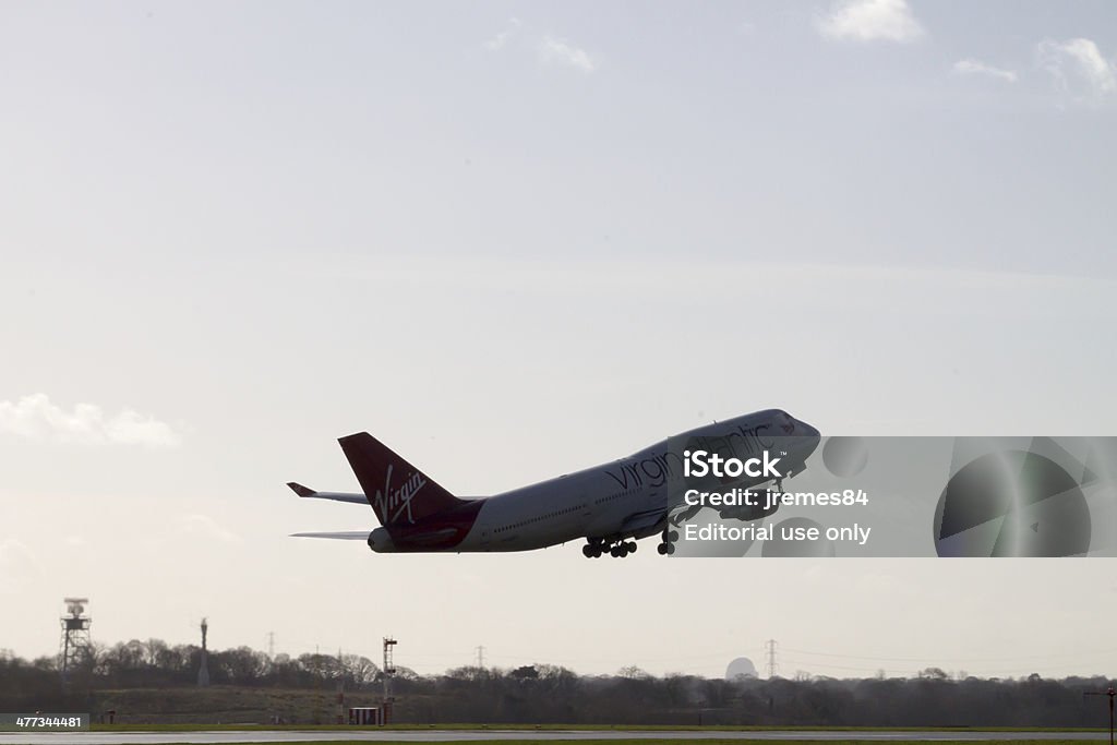 영국 맨체스터 - 2014 년 2월 16일: 버진 애틀랜틱 (Virgin Atlantic - 로열티 프리 Boeing 스톡 사진