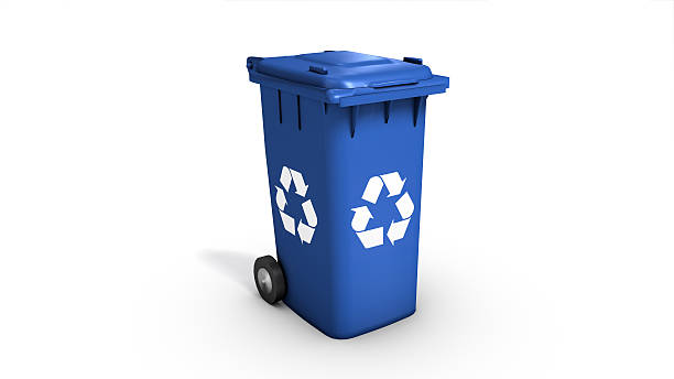 istock Close up view of recycle bin (blue) 477350317