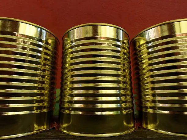 three tin cans