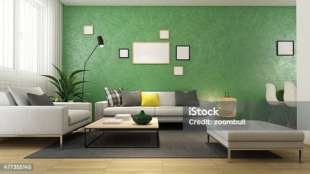 Living Room Stock Photo - Download Image Now - Living Room, Elegance, Green Color